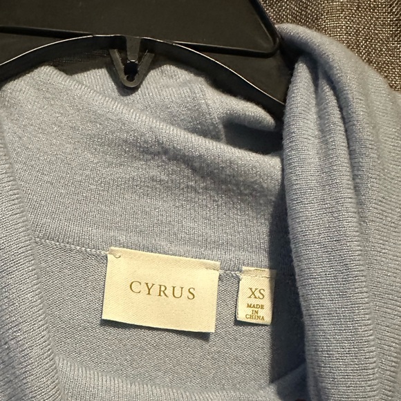 Cyrus Soft Blue Cowl Neck Sweater - Picture 3 of 4